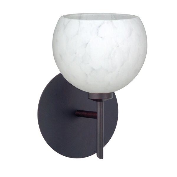 Besa Lighting Palla 5 Mini Sconce, Carrera, Bronze Finish, 1x40W Halogen 1SW-565819-BR - main